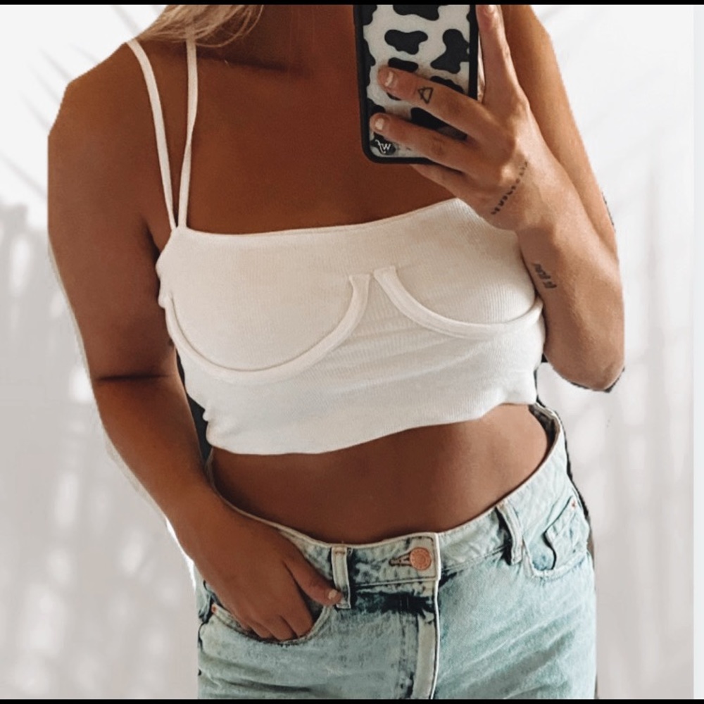 White crop top